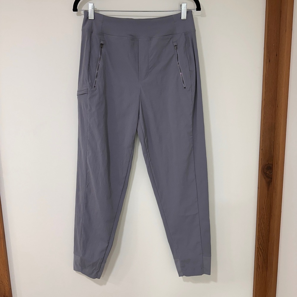 Athleta Brooklyn Ankle Pant Women 4 Blue Grey Zip Pockets | Gorpcore Athleisure - Picture 1 of 7